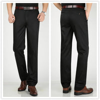 Men's Classic Straight Leg Dress Pants - Relaxed Fit Trousers - front view