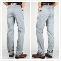 Men's Classic Straight Leg Dress Pants - Relaxed Fit Trousers - fabric detail