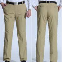Men's Classic Straight Leg Dress Pants - Relaxed Fit Trousers - detail