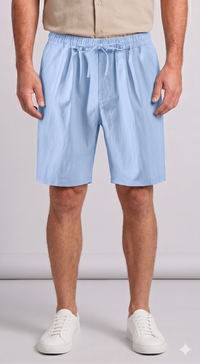 Men's Cotton Linen Beach Shorts — Breathable Casual Cropped Pants