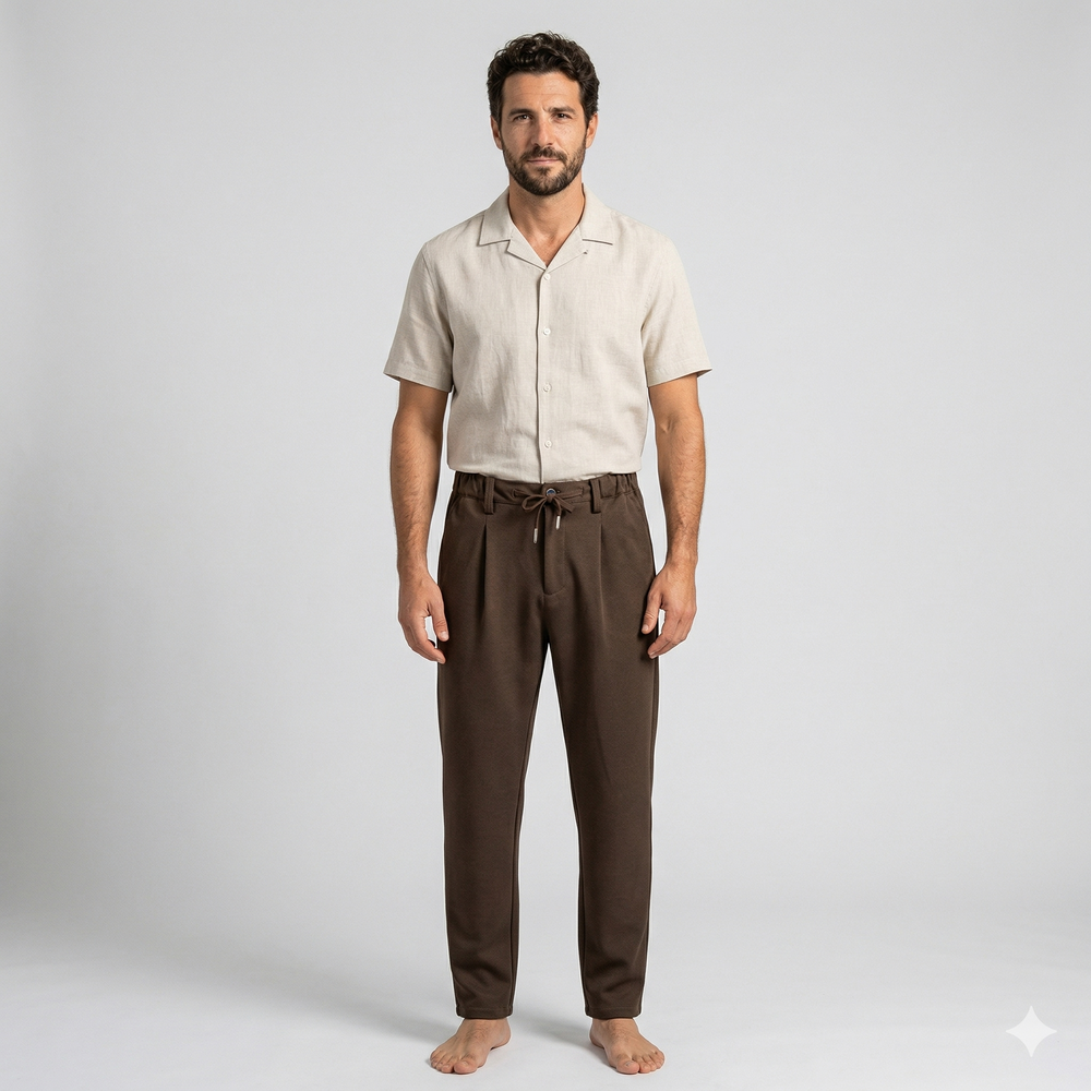 Men's Casual Dress Pants - Thick Straight Leg Trousers