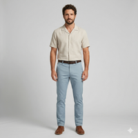 Men's Cotton Linen Straight Pants - Breathable Casual Trousers