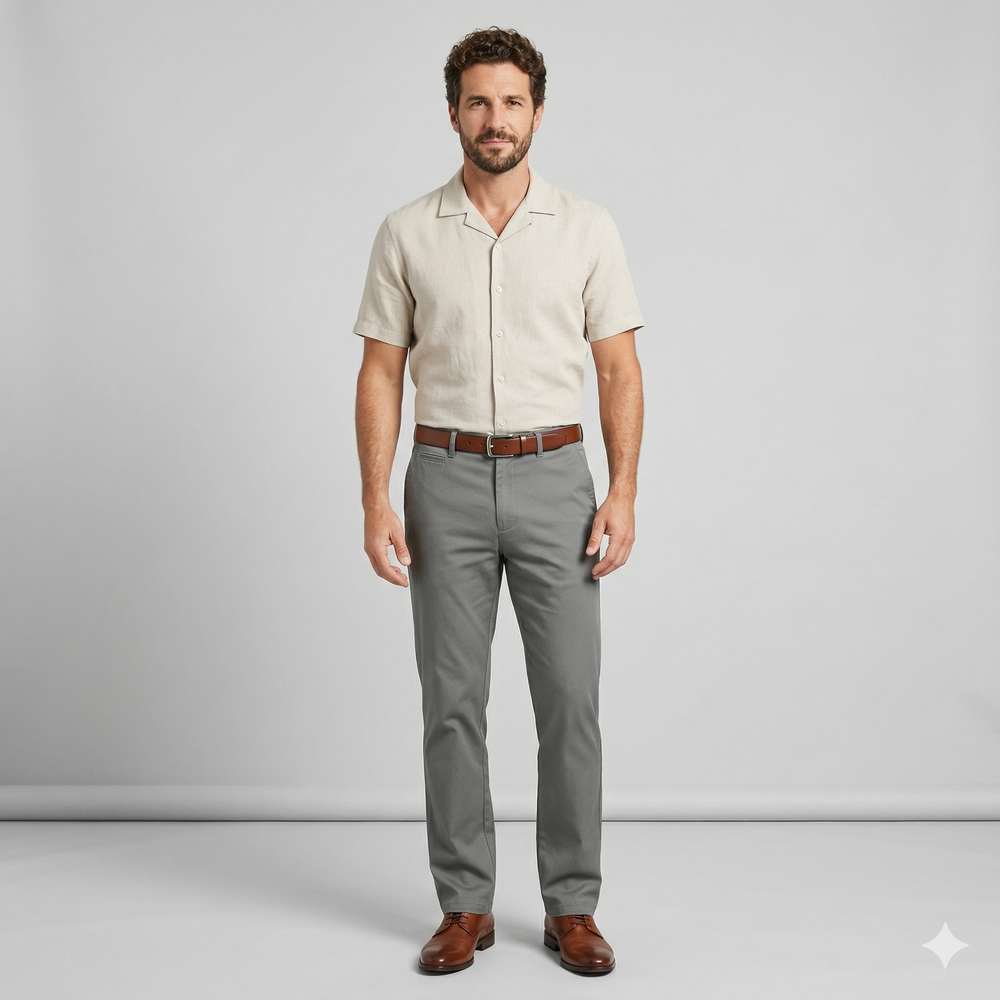 Men's Classic Straight Leg Dress Pants - Relaxed Fit Trousers