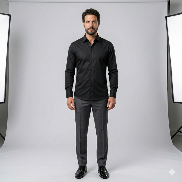 Men's Wrinkle-Free Stretch Dress Shirt - Easy Care Button Down