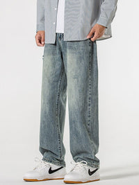 Men's Loose Wide Leg Harem Jeans - side view