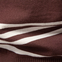 Men's Polo Collar Half Zip Sweater - Premium Knit Pullover - detail