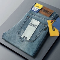 Men's Stretch Straight Leg Jeans - Business Casual Denim - view 17
