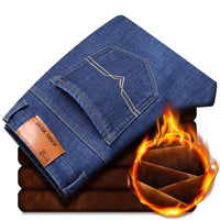 Men's High Waist Stretch Jeans - Loose Fit Casual Denim - view 21