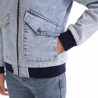 Men's Contrast Trim V-Neck Sweater - Knit Button Cardigan - side view