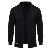 Men's Button Front Cardigan Sweater - Business Casual Knit Top - full body