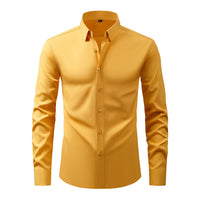 Men's Wrinkle-Free Stretch Dress Shirt - Easy Care Button Down - detail