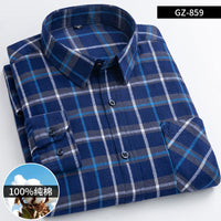 Men's Brushed Cotton Plaid Shirt - Long Sleeve Button Down - view 24