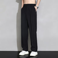 Men's Ice Silk Wide Leg Pants - Lightweight Summer Trousers - detail