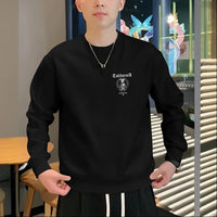 Men's Crewneck Pullover Sweatshirt - Casual Long Sleeve Top - side view