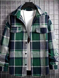 Men's Classic Plaid Flannel Shirt - Vintage Brushed Long Sleeve - view 12