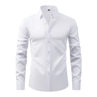Men's Wrinkle-Free Stretch Dress Shirt - Easy Care Button Down - front view