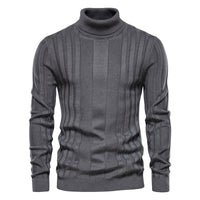 Men's Plaid Crewneck Sweater - Classic Pattern Knit Pullover - model wearing