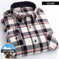 Men's Brushed Cotton Plaid Shirt - Long Sleeve Button Down - view 16