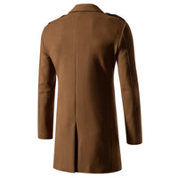 Men's Business Casual Solid Coat - Premium Fall Jacket - side view