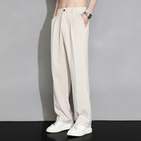 Men's Ice Silk Wide Leg Pants - Lightweight Summer Trousers - fabric detail