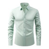 Men's Wrinkle-Free Stretch Dress Shirt - Easy Care Button Down - close up