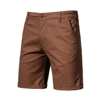 Men's Classic Cotton Chino Shorts - Casual Flat Front Summer Shorts - styled