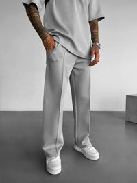 Men's Loose Straight Athleisure Pants — Relaxed Fit All-Season Trousers