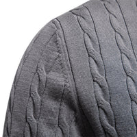 Men's Embroidered Deer Pullover Sweater - Soft Knit Crewneck - back view