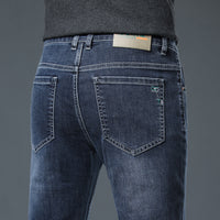 Men's Slim Straight Stretch Jeans - Thick Comfortable Denim - view 13