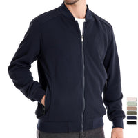 Men's Slim Fit Stand Collar Jacket - Lightweight Casual