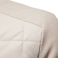 Men's Color Block Stand Collar Jacket - American Style Casual Coat - detail