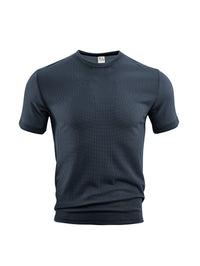 Men's Slim Fit Sports T-Shirt — Breathable Short Sleeve Running Top