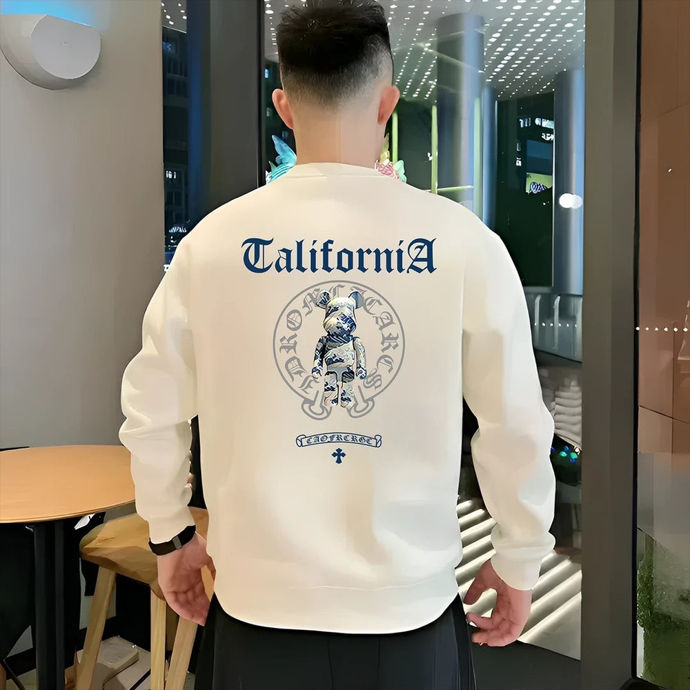 Men's Crewneck Pullover Sweatshirt - Casual Long Sleeve Top