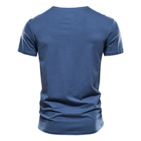 Men's Japanese Style Pocket T-Shirt - Cotton Short Sleeve Tee - front view