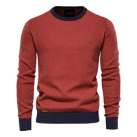 Men's Crewneck Knit Base Layer - Slim Stretch Pullover - detail