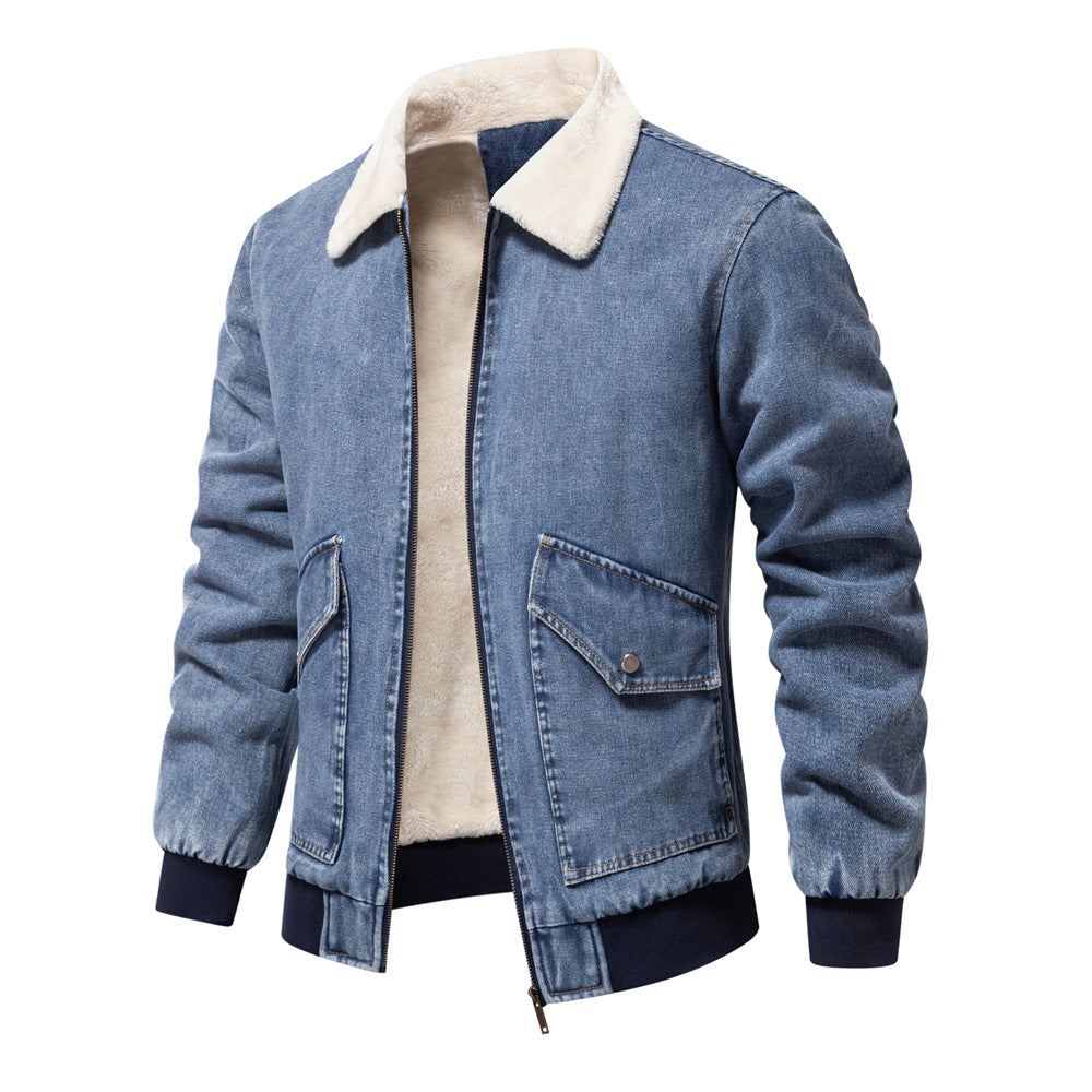 Men's Contrast Trim V-Neck Sweater - Knit Button Cardigan