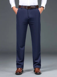 Men's Straight Leg Dress Pants - Business Casual Trousers - front view