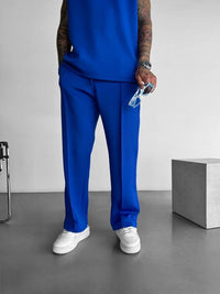 Men's Loose Straight Athleisure Pants — Relaxed Fit All-Season Trousers