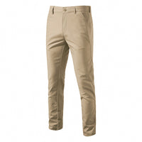 Men's Cotton Linen Straight Pants - Breathable Casual Trousers - side view
