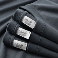 Men's Heavyweight Solid Crewneck T-Shirt - 320g Thick Premium Cotton Tee - full body