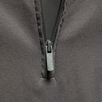 Men's Embroidered Zip Polo - Slim Fit Cotton Short Sleeve - detail