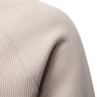 Men's Fleece-Lined Half Zip Sweatshirt - Stand Collar Pullover - side view