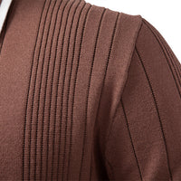 Men's Polo Collar Half Zip Sweater - Premium Knit Pullover - side view