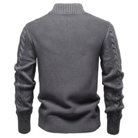 Men's Knit Cardigan Jacket - Full Zip Sweater Coat - back view