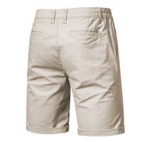 Men's Cotton Casual Shorts - Straight Fit Summer Chino Shorts - back view