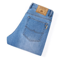 Men's Slim Straight Stretch Jeans - Thick Comfortable Denim - view 19
