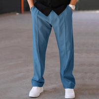 Men's Straight Cargo Sweatpants — Relaxed Fit Casual Jogger Trousers