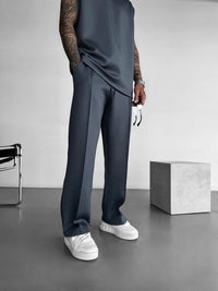 Men's Loose Straight Athleisure Pants — Relaxed Fit All-Season Trousers