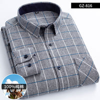 Men's Brushed Cotton Plaid Shirt - Long Sleeve Button Down - view 11
