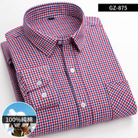 Men's Brushed Cotton Plaid Shirt - Long Sleeve Button Down - view 32